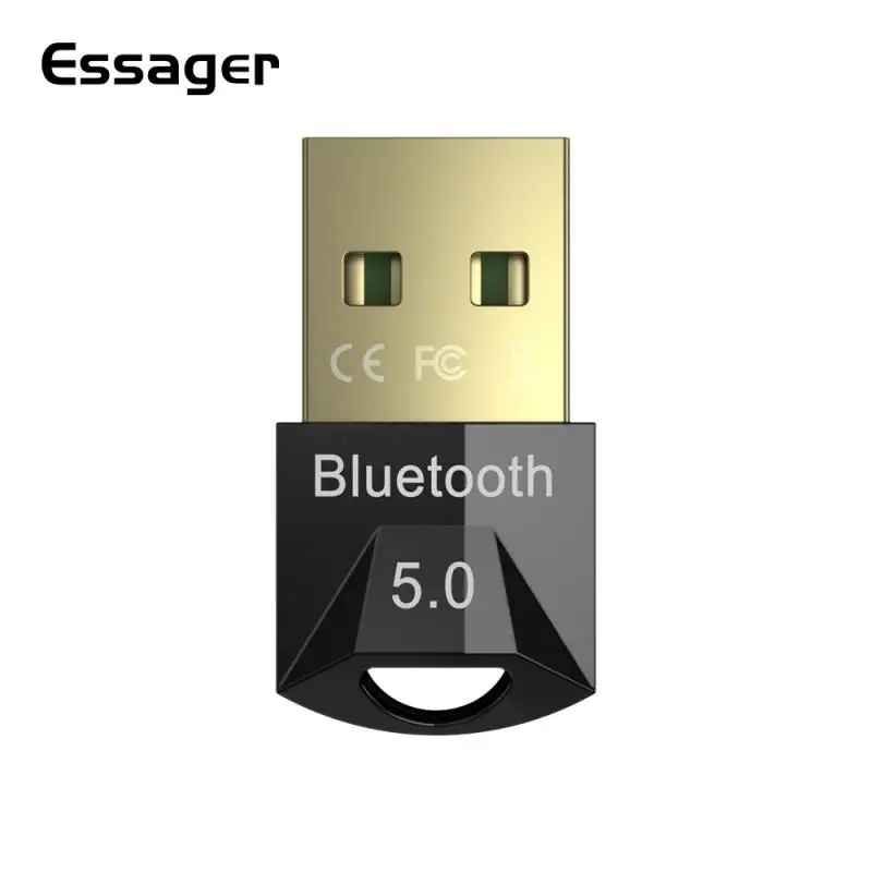 Адаптер Essager Bluetooth 5 0 USB ключ для ПК беспроводной мыши клавиатуры PS4 Aux аудио