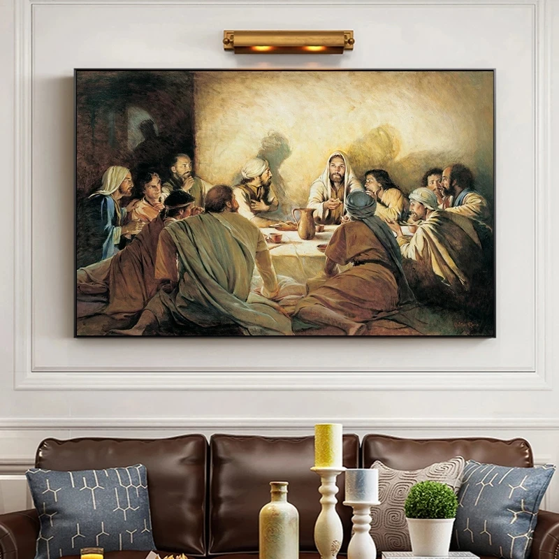 

Famous Figure Painting The Last Supper Wall Art Canvas Prints And Posters Decor Religion Picture for Living Room Home Cuadros