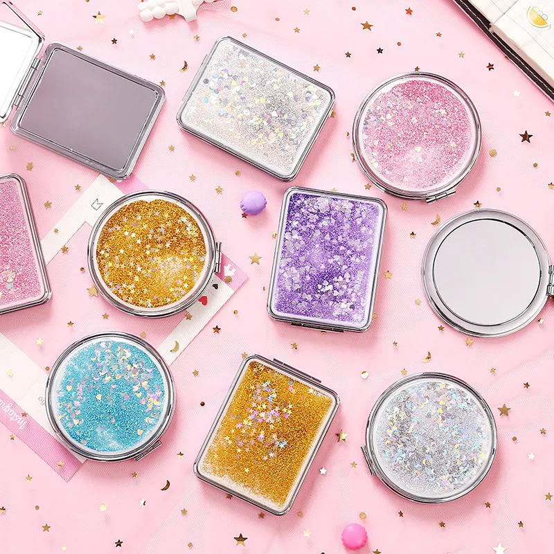 Bling Flowing Sequins Mirror Mini Pocket Mirror Flashing Paillette Makeup Mirror Double-Sided 2x Clear Mirror Folding Portable
Bling Flowing Sequins Mirror Mini Pocket Mirror Flashing Paillette Makeup Mirror Double-Sided 2x Clear Mirror Folding Portable