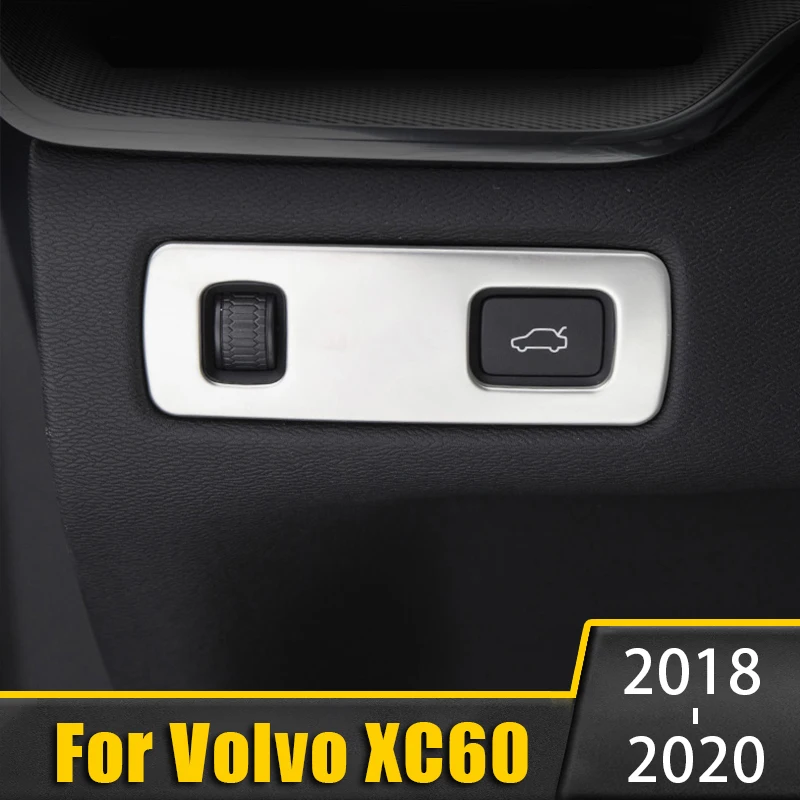 Для Volvo XC60 XC90 XC40 S90 V90 2018 2019 2020 из нержавеющей стали переключатель фар автомобиля с блестками регулируемая