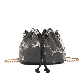 Korean version of the wild new mini lace Hanfu bucket small bag iron chain change mobile phone shoulder messenger bag
Korean version of the wild new mini lace Hanfu bucket small bag iron chain change mobile phone shoulder messenger bag