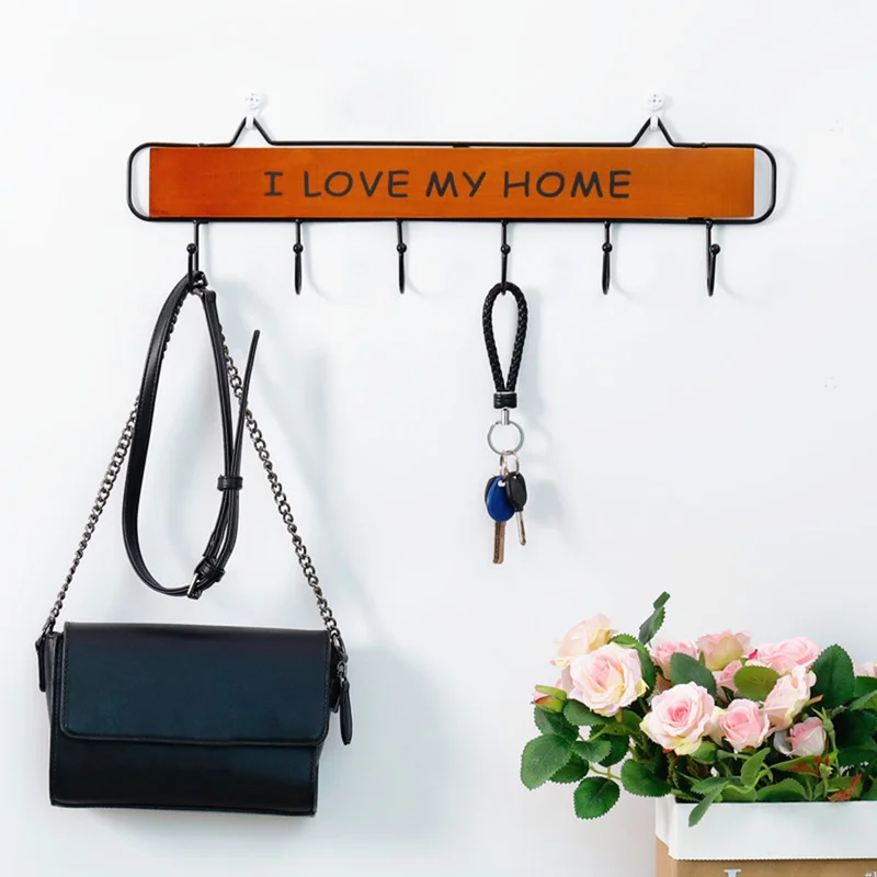 Nature Wooden Board Key Iron Hooks Living Room Organizer Clothes Hat Holder Storage Rack Wall Hanging Shelf Decorative Row Hooks
Nature Wooden Board Key Iron Hooks Living Room Organizer Clothes Hat Holder Storage Rack Wall Hanging Shelf Decorative Row Hooks