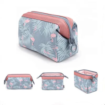 

New Arrive Flamingo Cosmetic Bag Women Necessaire Make Up Bag Travel Waterproof Portable Makeup Bag Toiletry Kits