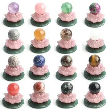 1PC 30mm Natural Crystal Crystal Ball Cute Hand Carved Natural Rose Quartz Lotus Flower And Green Lotus Leaf Home Ornament
1PC 30mm Natural Crystal Crystal Ball Cute Hand Carved Natural Rose Quartz Lotus Flower And Green Lotus Leaf Home Ornament