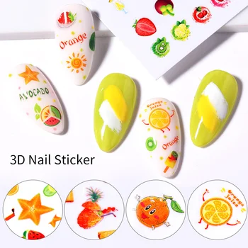 Colorful Fruit 3D Nail Sticker Pineapple Leaf Design Transfer Decals Adhensive Slider For Summer Nail Art Decoration
Colorful Fruit 3D Nail Sticker Pineapple Leaf Design Transfer Decals Adhensive Slider For Summer Nail Art Decoration