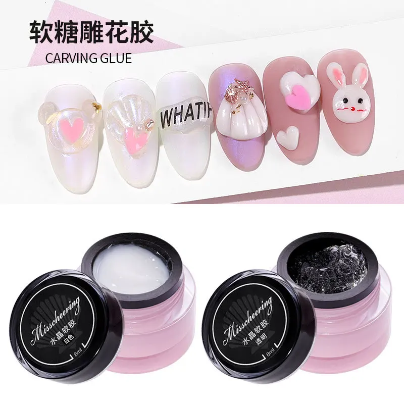 8ml Sculpture Gel White/Clear Non Sticky 3D Solid Carving UV Gel Glue Soak Off Polish Paste DIY Manicure Nails Designs
8ml Sculpture Gel White/Clear Non Sticky 3D Solid Carving UV Gel Glue Soak Off Polish Paste DIY Manicure Nails Designs