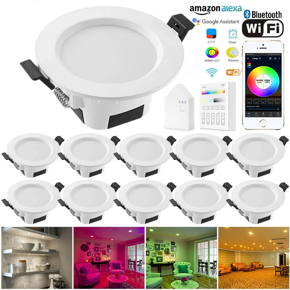 16 Colors WiFi Smart Light Led Downlight RGB LED Ceiling Round Downlight Bluetooth APP Control Smart Light Bedroom Led Downlight
16 Colors WiFi Smart Light Led Downlight RGB LED Ceiling Round Downlight Bluetooth APP Control Smart Light Bedroom Led Downlight