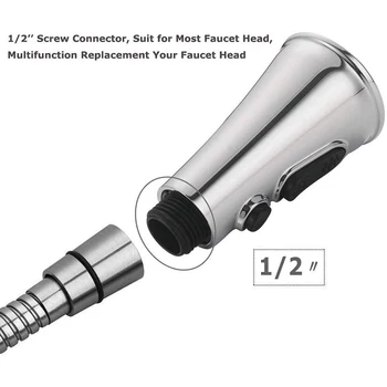 2 Pack Pull-Out Sprayer Head Replacement Part for Kitchen Faucet 3 Functions Spray/Stream/Suspend Bathroom Faucet Aerator Univer
2 Pack Pull-Out Sprayer Head Replacement Part for Kitchen Faucet 3 Functions Spray/Stream/Suspend Bathroom Faucet Aerator Univer