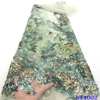 XIYA 2020 high quality sequins lace fabric green african french net embroidery tulle lace fabric for wedding
XIYA 2020 high quality sequins lace fabric green african french net embroidery tulle lace fabric for wedding