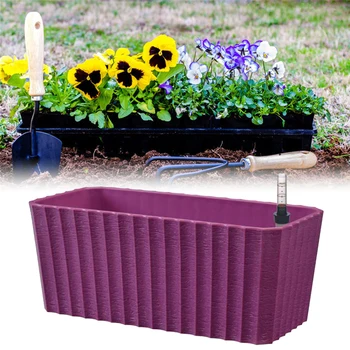 Self-watering Flower Pots with Water Level Indicator Rectangular Automatic Water Absorb Flower Pot for Home Garden Yard Ornament
Self-watering Flower Pots with Water Level Indicator Rectangular Automatic Water Absorb Flower Pot for Home Garden Yard Ornament
