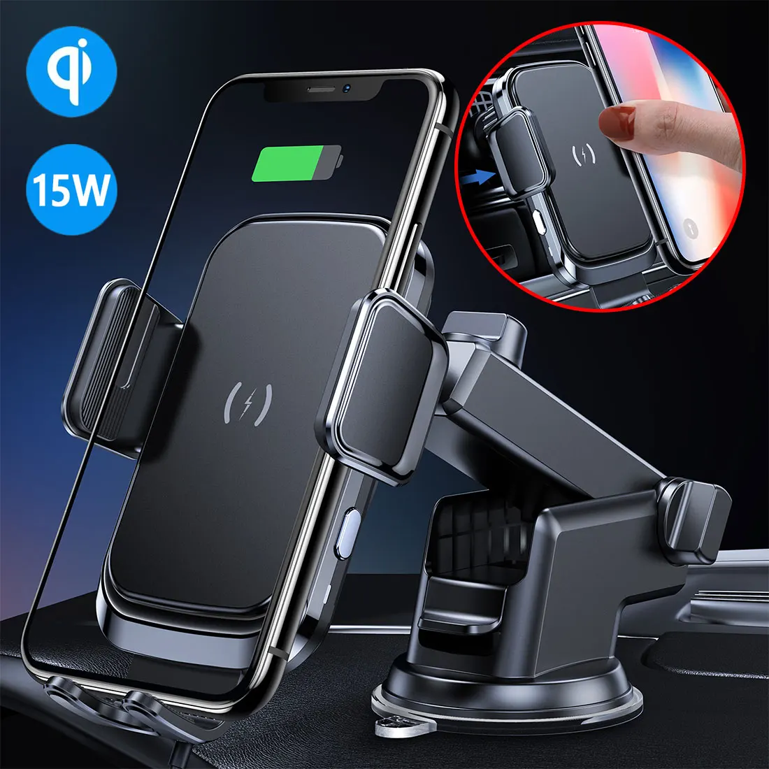 15W QI Wireless Fast Charger For iPhone XS Samsung Intelligent Infrared Car Mount Holder Stand For Xiaomi MIX 2S Huawei Mate 20 
15W QI Wireless Fast Charger For iPhone XS Samsung Intelligent Infrared Car Mount Holder Stand For Xiaomi MIX 2S Huawei Mate 20