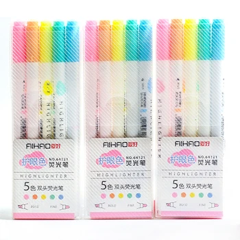 5 pcs/lot Eye Protection Highlighter Dual Bold Fine Tip Milkliner Art Markers Pens Drawing Pen School Stationery Gifts
5 pcs/lot Eye Protection Highlighter Dual Bold Fine Tip Milkliner Art Markers Pens Drawing Pen School Stationery Gifts
