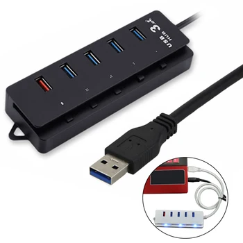 5 Ports Smart Charging Power Adapter Splitter Practical Accessories USB Hub Fast Computer Portable Professional On Off Switch
5 Ports Smart Charging Power Adapter Splitter Practical Accessories USB Hub Fast Computer Portable Professional On Off Switch