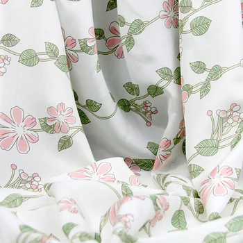 140CM Wide 12MM Pink Floral Print White Silk Crepe De Chine Fabric for Summer Dress Blouse Skirt Shirt Pants F019
140CM Wide 12MM Pink Floral Print White Silk Crepe De Chine Fabric for Summer Dress Blouse Skirt Shirt Pants F019