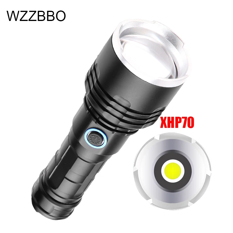 Most Powerful XHP70 LED Flashlight USB Rechargeable Torch 18650 26650 Battery Hunting Camping lantern tactical flashlight
Most Powerful XHP70 LED Flashlight USB Rechargeable Torch 18650 26650 Battery Hunting Camping lantern tactical flashlight