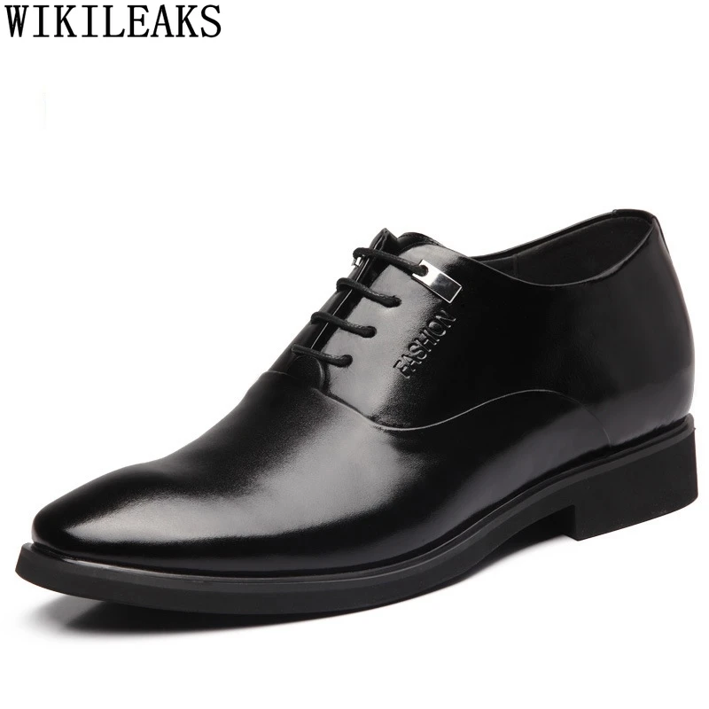 

Formal Elevator Shoes Men Business Suit Men Dress Shoes Leather Oxford Wedding Shoes for Men Office 2024 Zapatos Hombre Vestir