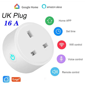 Tuya 16A Power monitor Wifi Smart socket Smart mini plug UK WiFi remote control with Alexa Google home
Tuya 16A Power monitor Wifi Smart socket Smart mini plug UK WiFi remote control with Alexa Google home