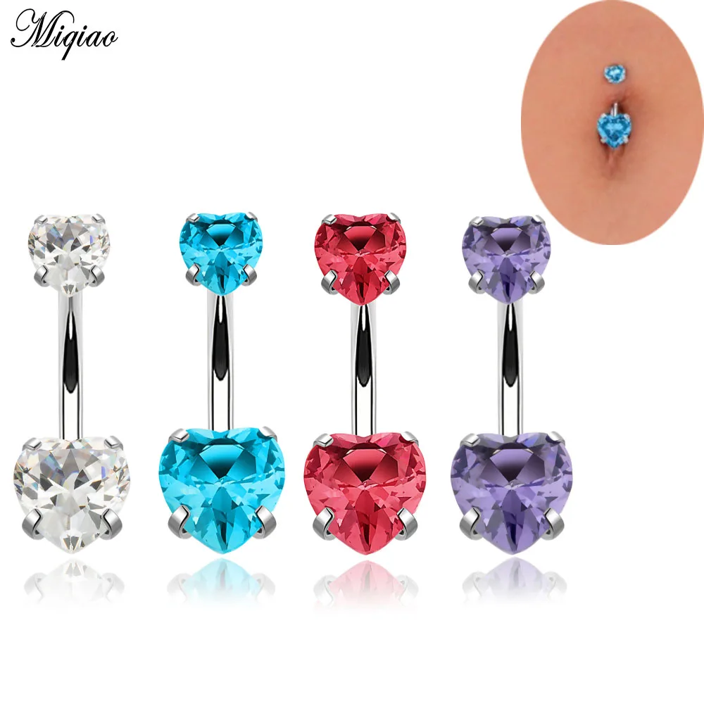 Miqiao 1 Pcs Piercing Jewelry Heart Shaped Navel Ring Stainless Steel Love Navel Nail Hot Style
Miqiao 1 Pcs Piercing Jewelry Heart Shaped Navel Ring Stainless Steel Love Navel Nail Hot Style