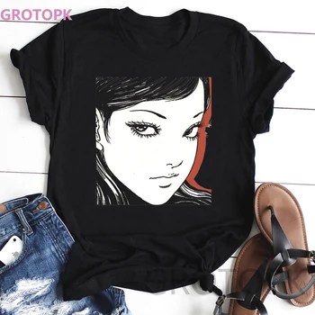 Tomie Junji Ito T Shirt Women Harajuku Streetwear Tshirt Sleeve Black Summer T-Shirt Short Sleeve Tops Tees Cotton
Tomie Junji Ito T Shirt Women Harajuku Streetwear Tshirt Sleeve Black Summer T-Shirt Short Sleeve Tops Tees Cotton