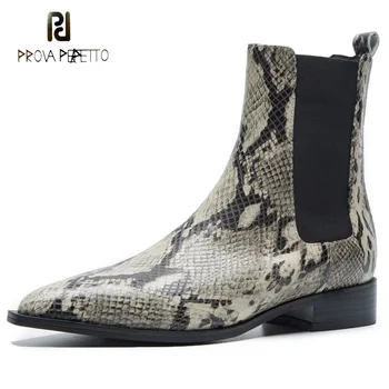 Prova Perfetto Runway Style Print Genuine Leather New Short Boots Slip on Snakeskin Causal Ankle Boot Pointed Toe Low Heels
Prova Perfetto Runway Style Print Genuine Leather New Short Boots Slip on Snakeskin Causal Ankle Boot Pointed Toe Low Heels