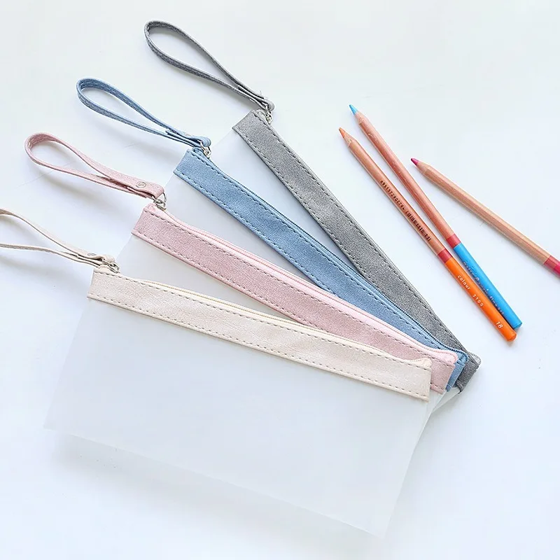 Small fresh transparent matte pencil case simple jelly glue color matching student pencil case stationery pencil case
Small fresh transparent matte pencil case simple jelly glue color matching student pencil case stationery pencil case
