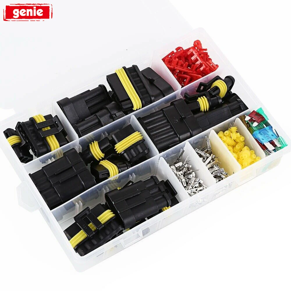240pcs Waterproof Automotive Wire Connector Electrical Plug Terminals Kit 1-6 Pin with Fuse
240pcs Waterproof Automotive Wire Connector Electrical Plug Terminals Kit 1-6 Pin with Fuse