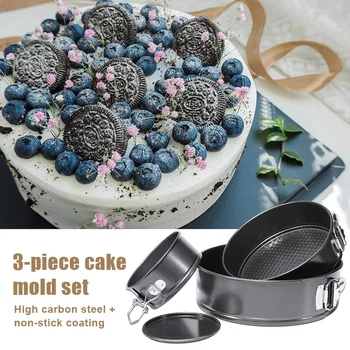 3 Pcs 4/7/9 Inch Non-stick Round Cake Pan Set Leakproof Bakeware Cheesecake Baking Removable Bottom XH8Z
3 Pcs 4/7/9 Inch Non-stick Round Cake Pan Set Leakproof Bakeware Cheesecake Baking Removable Bottom XH8Z
