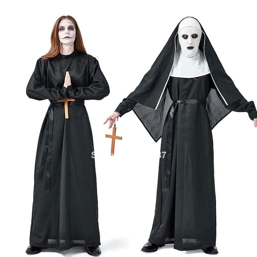 Medieval Cosplay Costume Halloween for Men Women Missionary Nun Dress Gown Gothic Scary Horror Masquerade Devil Dress
Medieval Cosplay Costume Halloween for Men Women Missionary Nun Dress Gown Gothic Scary Horror Masquerade Devil Dress
