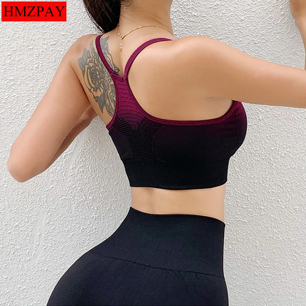 New Seamless High Elasticity Sports Underwear Tight-Fitting No Steel Ring Beautiful Back Hollow Gradient Color Yoga Sports Bra
New Seamless High Elasticity Sports Underwear Tight-Fitting No Steel Ring Beautiful Back Hollow Gradient Color Yoga Sports Bra