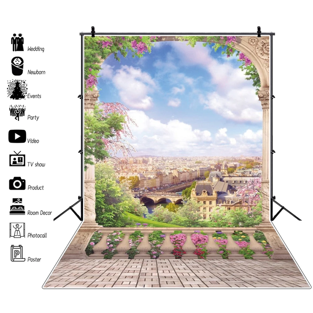 Yeele Spring Flower Arched Door City Scenery Blue Sky Cloud Decor Backdrop Photography For Photo Studio Background Photocall
Yeele Spring Flower Arched Door City Scenery Blue Sky Cloud Decor Backdrop Photography For Photo Studio Background Photocall