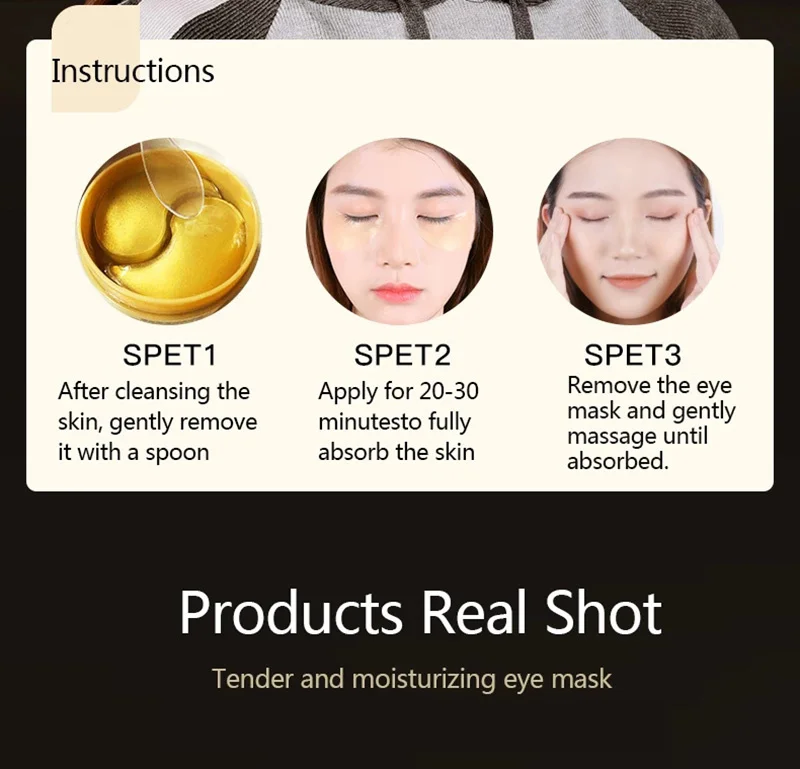 120pcs/2boxes Gold Collagen Eye Mask Seaweed Green Algae Eye Patches for Dark Circle Hydrating Eye Pad Anti-Wrinkles Nourishing 12 Hfd1b658febab411aa5c4f2ffde7a857eY