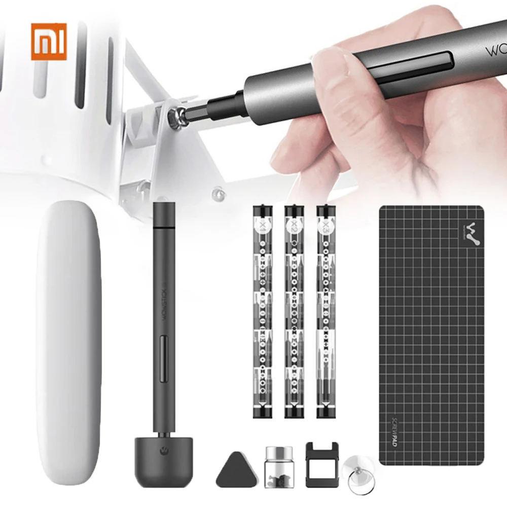 Original Xiaomi Wowstick1F Mini Electric Screwdriver Rechargeable Cordless Power Screw Driver Kit with LED Light Lithium Battery
Original Xiaomi Wowstick1F Mini Electric Screwdriver Rechargeable Cordless Power Screw Driver Kit with LED Light Lithium Battery