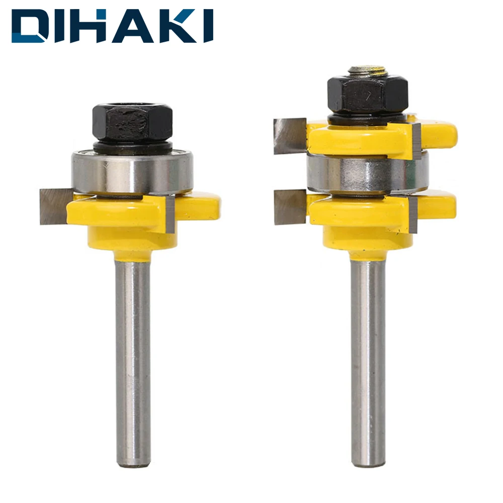 2 pcs Milling Cutters 1/4" 1/2" Shank Tongue Groove Joint Assemble Router Bits T-Slot Milling Cutter for Woodwork Cutting Tools
2 pcs Milling Cutters 1/4" 1/2" Shank Tongue Groove Joint Assemble Router Bits T-Slot Milling Cutter for Woodwork Cutting Tools