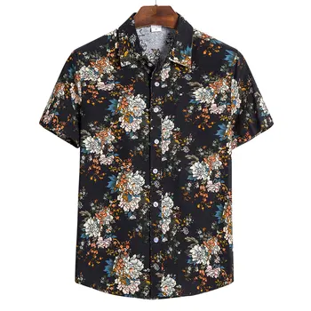 2020 New Style Large Size Men's Fold-down Collar Beach Fashion Printed Short-sleeved Shirt 
2020 New Style Large Size Men's Fold-down Collar Beach Fashion Printed Short-sleeved Shirt
