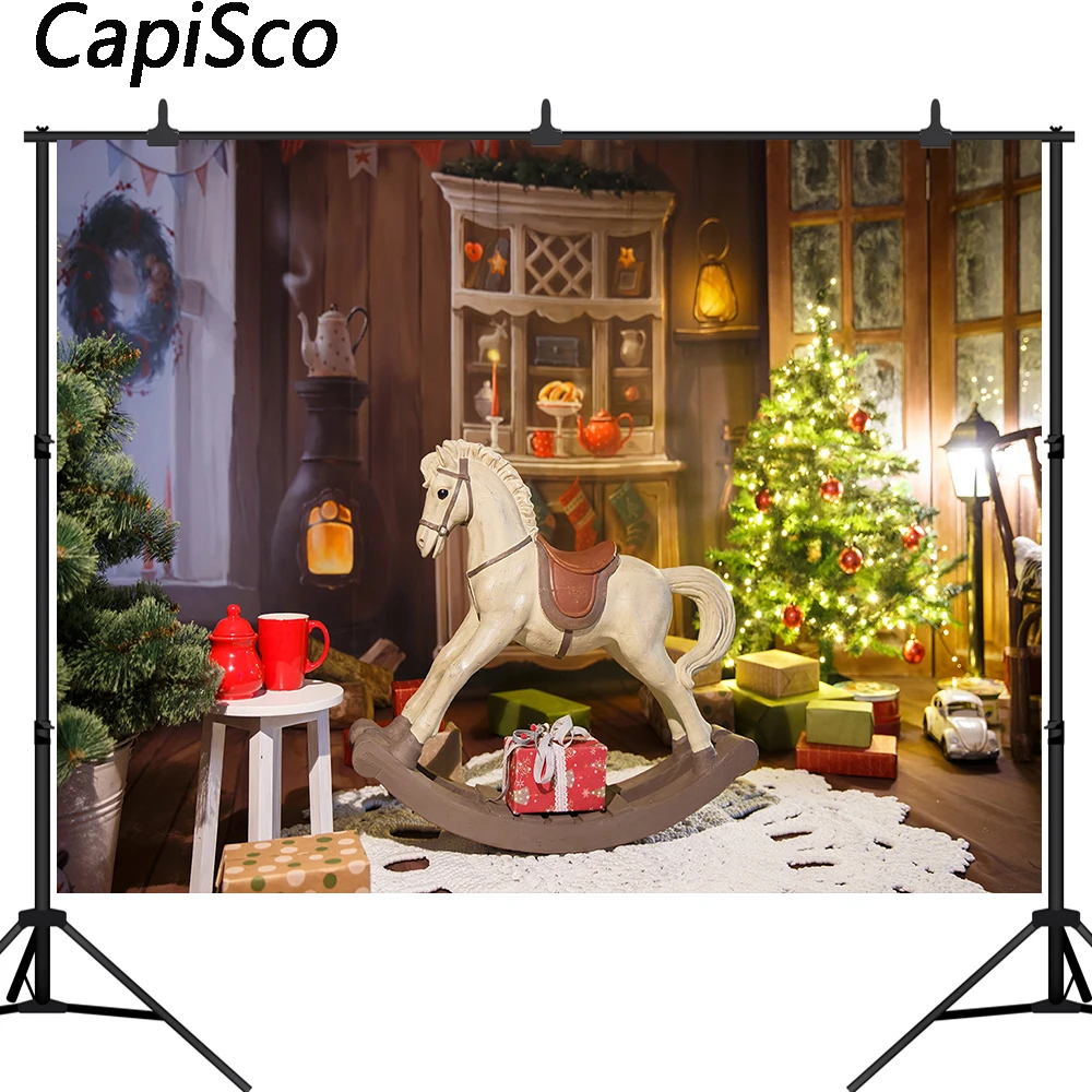 Capisco Christmas Photography Background Xmas Tree Toy Gift Trojan Horse Backdrop window Decoration Banner Photo Studio props
Capisco Christmas Photography Background Xmas Tree Toy Gift Trojan Horse Backdrop window Decoration Banner Photo Studio props