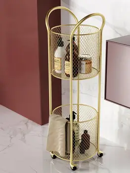 Nordic Movable Shelf Pulley Cylindrical Receptacle Blue Shelf Toilet Landing Multi-storey Storage Shelf Trolley
Nordic Movable Shelf Pulley Cylindrical Receptacle Blue Shelf Toilet Landing Multi-storey Storage Shelf Trolley