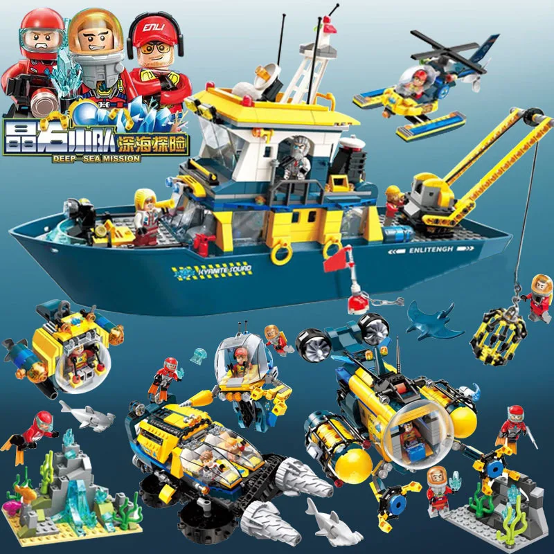 Deep Sea Adventure Shark Devil Fish Mining Delta Command Ship Boat Building Blocks Sets Kids Toys Compatible Legoinglys City
Deep Sea Adventure Shark Devil Fish Mining Delta Command Ship Boat Building Blocks Sets Kids Toys Compatible Legoinglys City