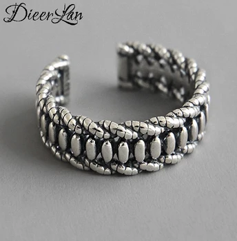 Bijoux Fashion Real 925 Sterling Silver Round Rings for Women Boho Adjustable Antique Rings Anillos joyas de plata
Bijoux Fashion Real 925 Sterling Silver Round Rings for Women Boho Adjustable Antique Rings Anillos joyas de plata