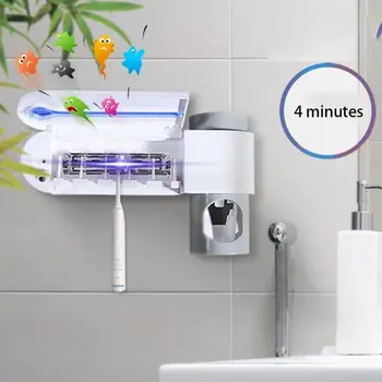 2 In 1 UV Light Ultraviolet Toothbrush Sterilizer Tooth Brush Holder Automatic Toothpaste Squeezers Dispenser Home Bathroom Set
2 In 1 UV Light Ultraviolet Toothbrush Sterilizer Tooth Brush Holder Automatic Toothpaste Squeezers Dispenser Home Bathroom Set