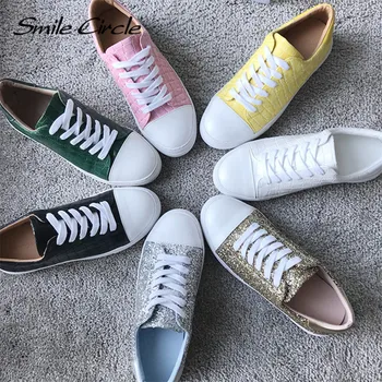 Smile Circle Women Sneakers Flat Platform shoes Fashion Lace-up Round toe Comfortable Casual shoes Ladies
Smile Circle Women Sneakers Flat Platform shoes Fashion Lace-up Round toe Comfortable Casual shoes Ladies