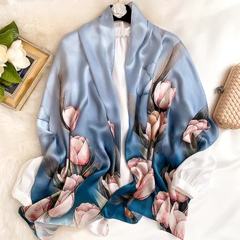 2020 New Women 100% Real Mulberry Silk Scarf Shawls Lady Neck Wrap Floral Hijab Foulard Pashmina Scarves Female Bandana
2020 New Women 100% Real Mulberry Silk Scarf Shawls Lady Neck Wrap Floral Hijab Foulard Pashmina Scarves Female Bandana