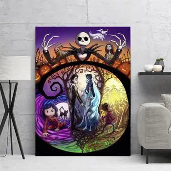 HD Print Home Decor Painting Skull Nightmare before Christmas Painting Poster Wall Art Canvas Frame Modular Pictures Living Room 
HD Print Home Decor Painting Skull Nightmare before Christmas Painting Poster Wall Art Canvas Frame Modular Pictures Living Room