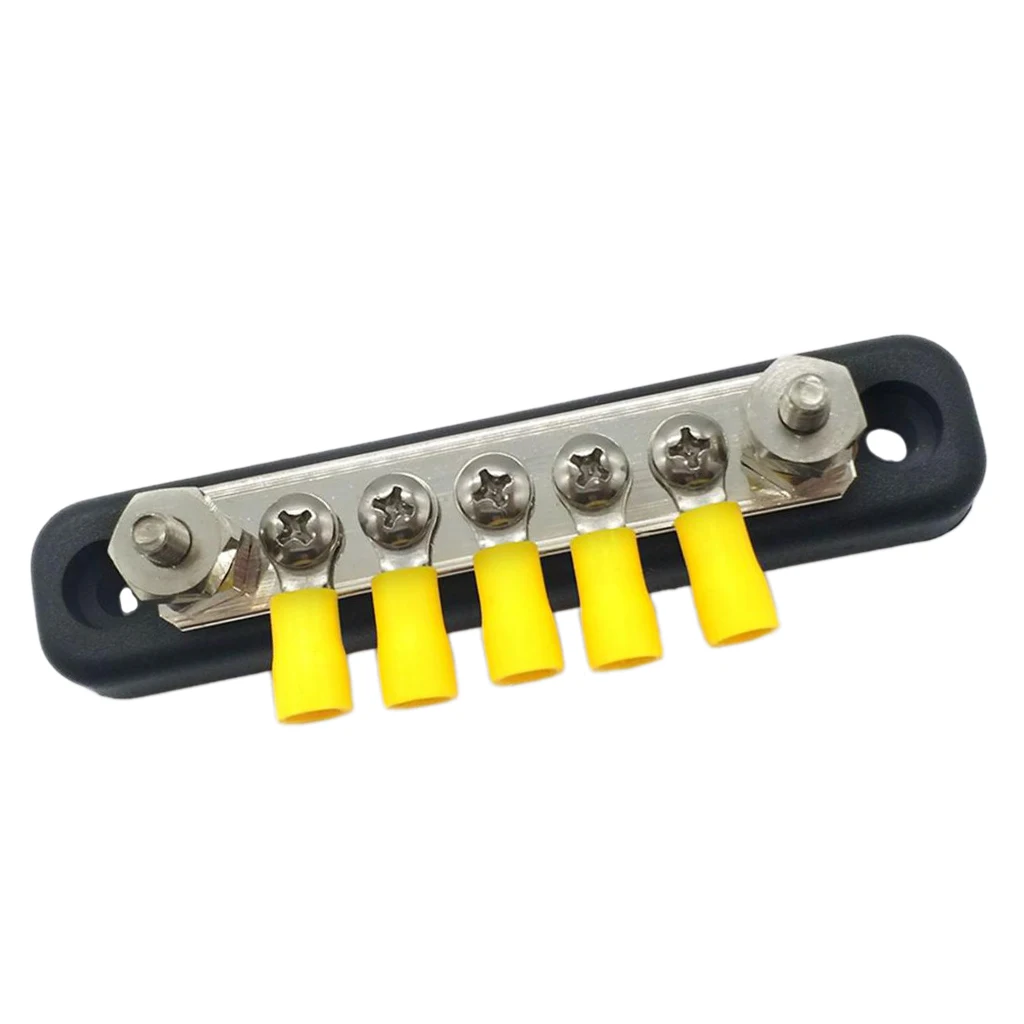 5 Way Terminal Bus Bar 150A DC 130A AC For Cars Trailers Yachts Ships 5 Way Terminal Bus Bar 150A DC 130A AC For Cars Trailers Yachts Ships