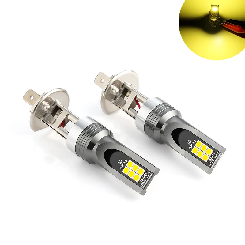 2pcs H1 H3 H4 H7 H11 9005 9006 Car CSP LED Fog Headlight Bulb DC12-24V 20000LM 3000K 8000K blue yellow
2pcs H1 H3 H4 H7 H11 9005 9006 Car CSP LED Fog Headlight Bulb DC12-24V 20000LM 3000K 8000K blue yellow