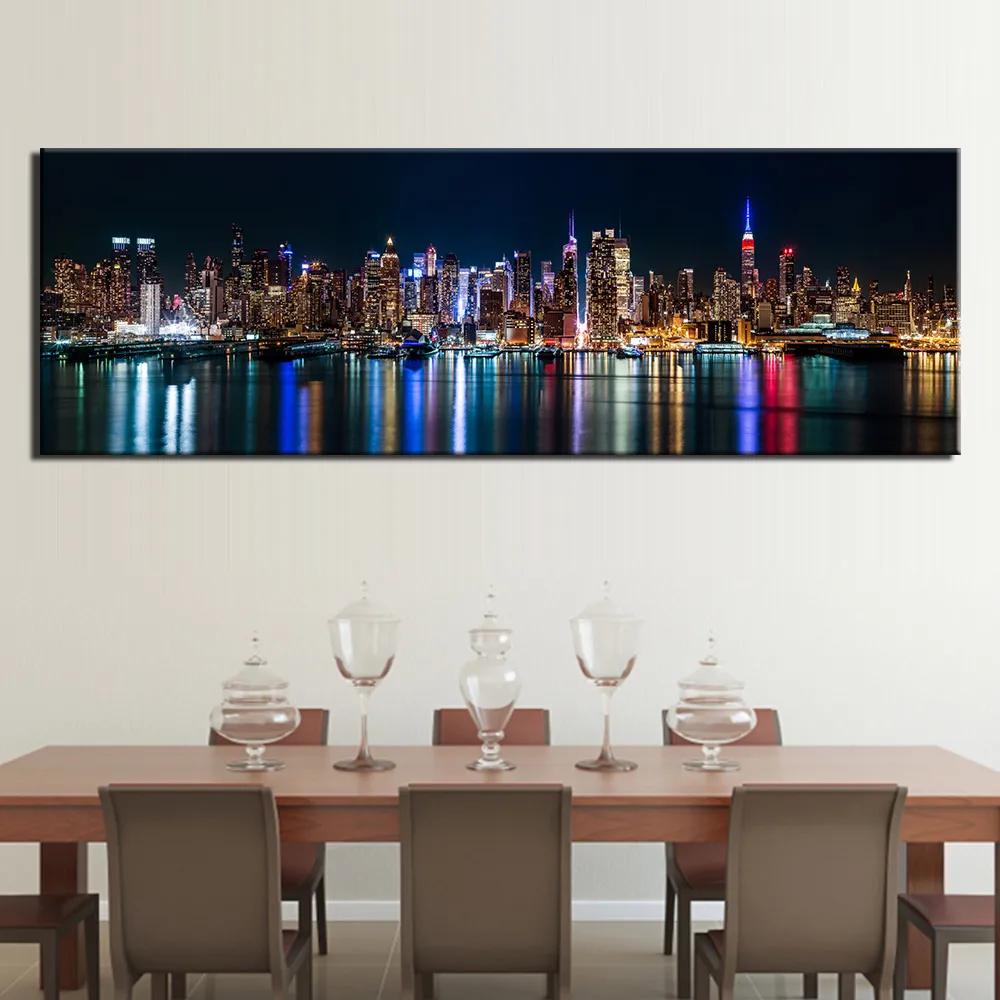 

Unframed Cuadros New York City Night View Landscape Posters Home Decor Decorative Prints Canvas Wall Art Paintings Pictures