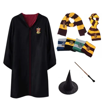 Costumes Robe Cape Scarf Wand Potter Gryffindor Cosplay Ravenclaw Hufflepuff Slytherin Potter Robe Cloak 
Costumes Robe Cape Scarf Wand Potter Gryffindor Cosplay Ravenclaw Hufflepuff Slytherin Potter Robe Cloak