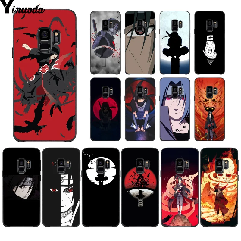 

Yinuoda Naruto Itachi Uchiha Japanese TPU Soft Black Phone Case for Samsung S9 S9 plus S5 S6 S6edge S6plus S7 S7edge S8 S8plus