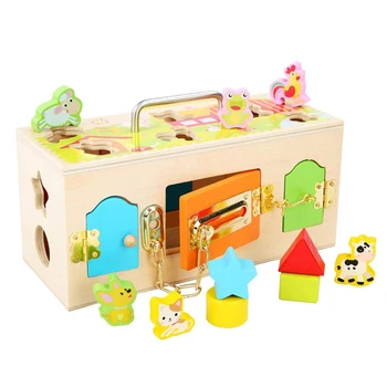 Colorful Lock Box Animal Matching Game Wooden Barn with Lock Kids Children Educational Preschool Training Montessori Toys Box
Colorful Lock Box Animal Matching Game Wooden Barn with Lock Kids Children Educational Preschool Training Montessori Toys Box