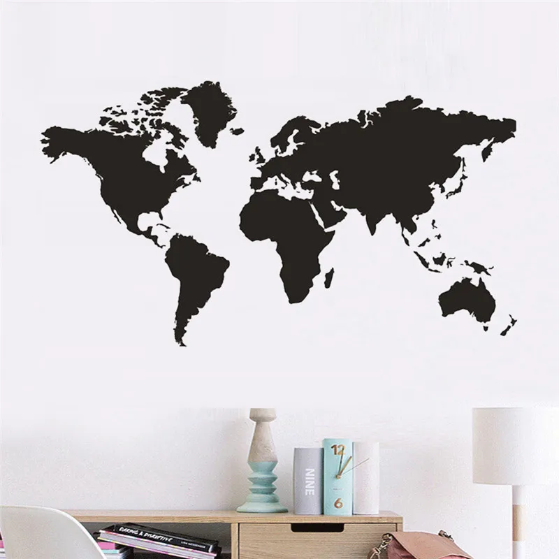 Атлас карта мира стикер на стену креативный декор для гостиной обои стикеров