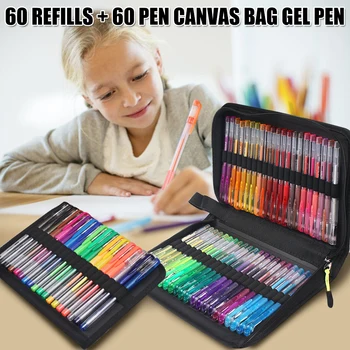 Newly 60pcs Gel Pens and 60pcs Refills Set for Coloring Books Artist Colored Gel Marker Pens Set for Drawing Writing TE8
Newly 60pcs Gel Pens and 60pcs Refills Set for Coloring Books Artist Colored Gel Marker Pens Set for Drawing Writing TE8